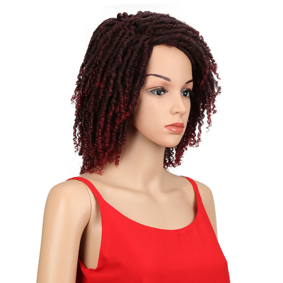 Ombre Short Kinky Curly Crochet Synthetic Hair Wig Ombre Short Kinky Curly Crochet Synthetic Hair Wig