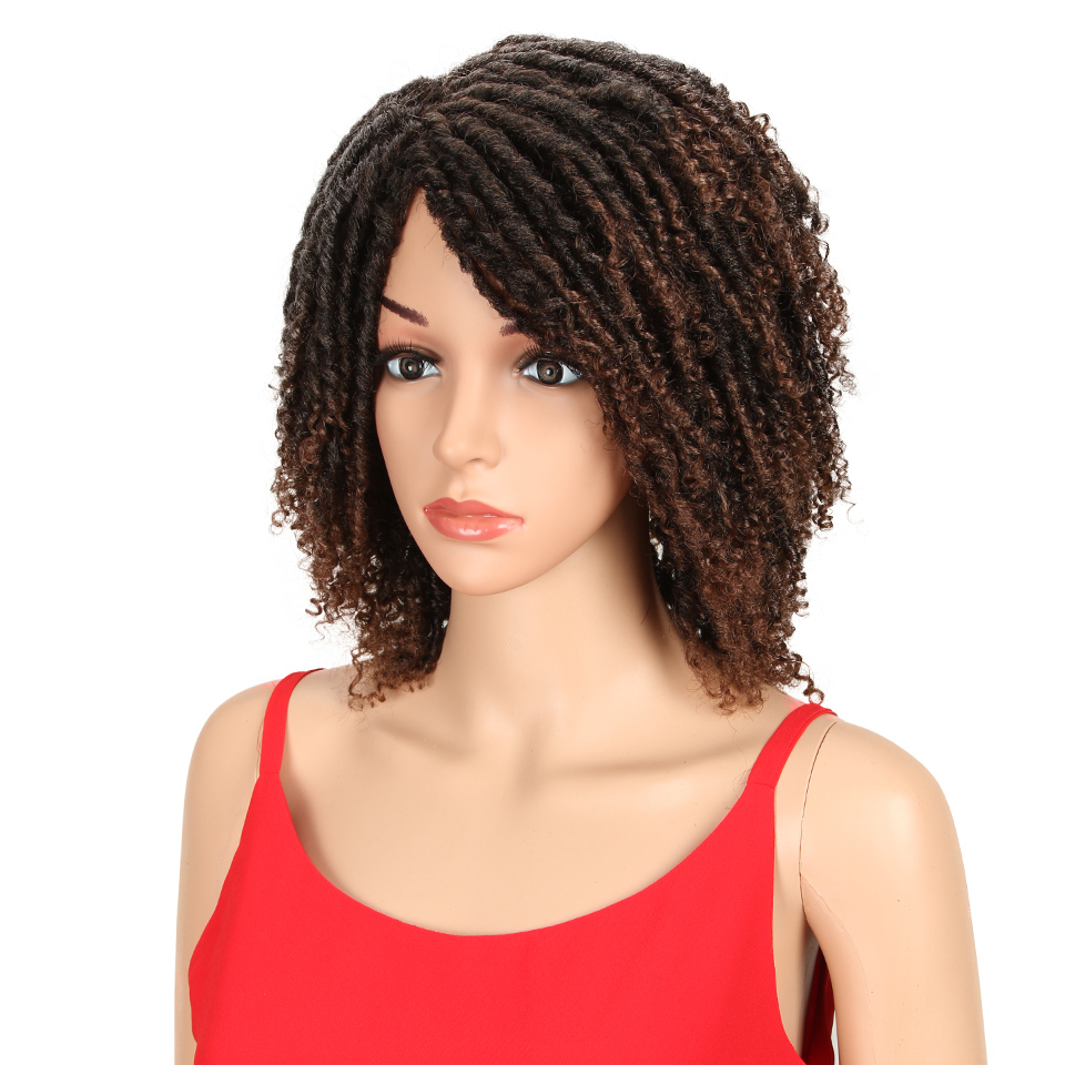 Ombre Short Kinky Curly Crochet Synthetic Hair Wig Ombre Short Kinky Curly Crochet Synthetic Hair Wig