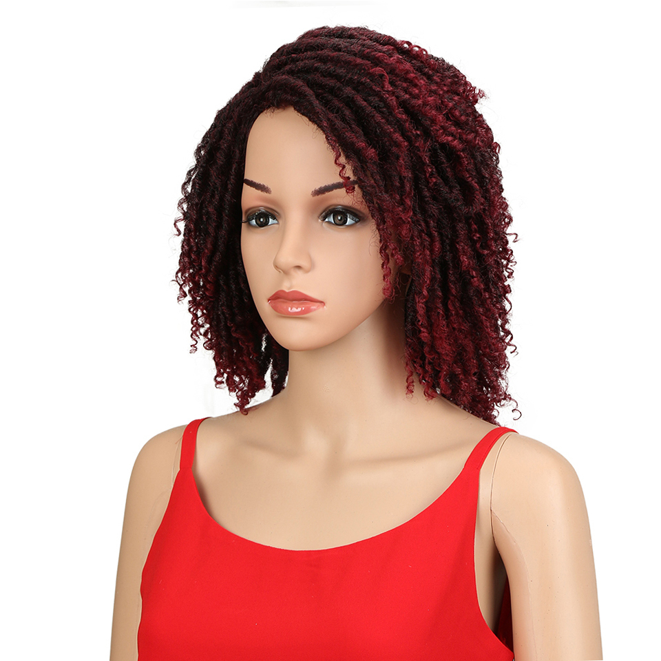Ombre Short Kinky Curly Crochet Synthetic Hair Wig Ombre Short Kinky Curly Crochet Synthetic Hair Wig