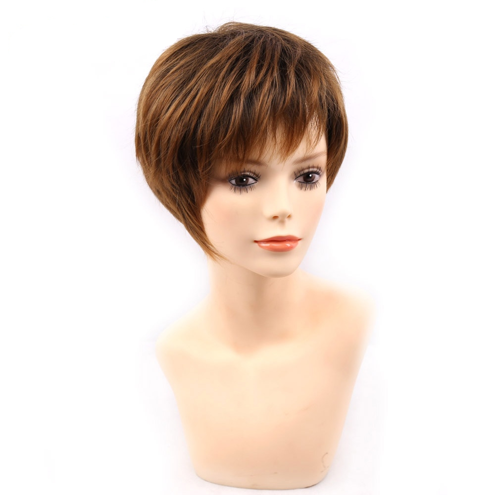 Highlights Short Straight Non-Lace Synthetic Hair Wig Highlights Short Straight Non-Lace Synthetic Hair Wig