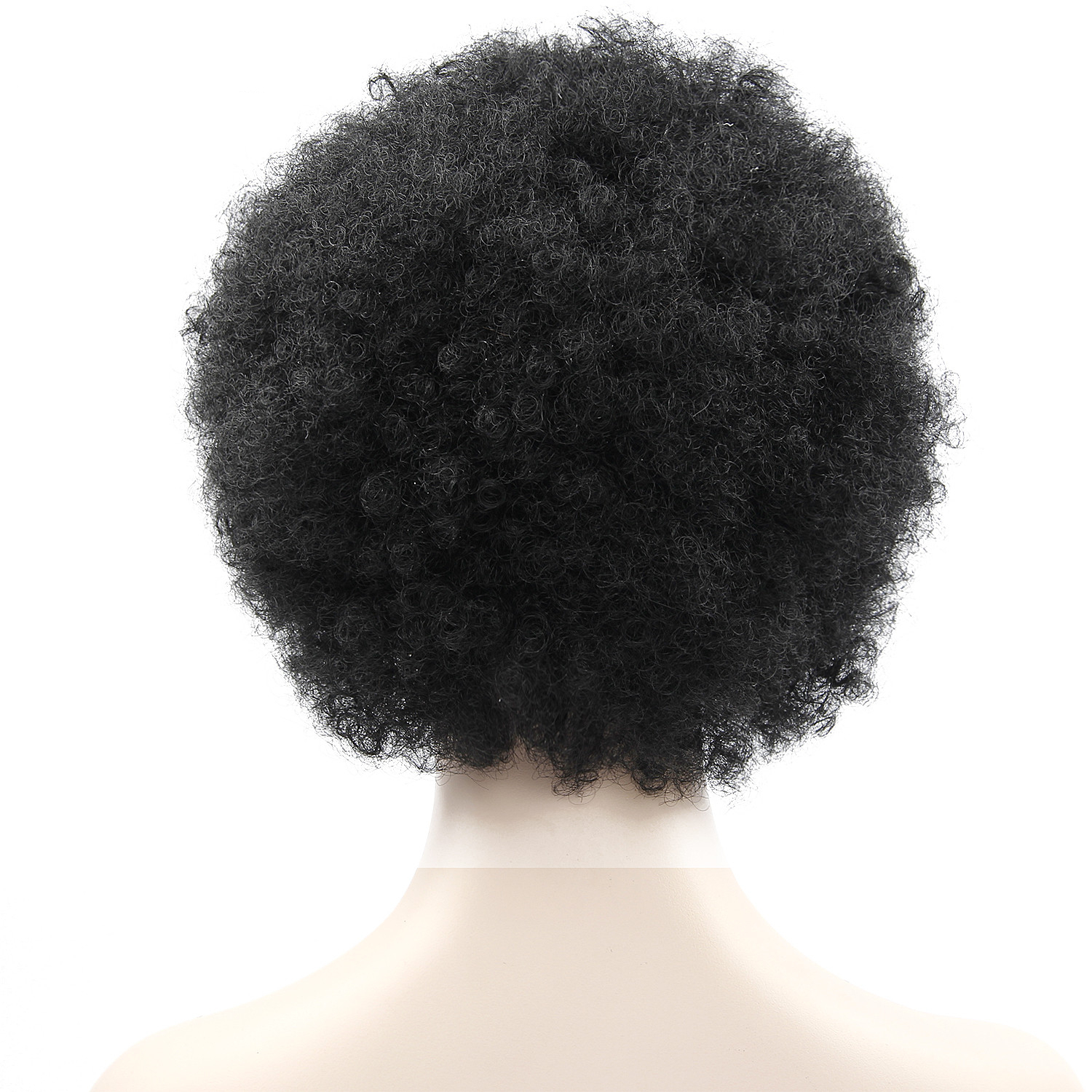 Black Short Kinky Curly Non-Lace Synthetic Hair Wig Black Short Kinky Curly Non-Lace Synthetic Hair Wig