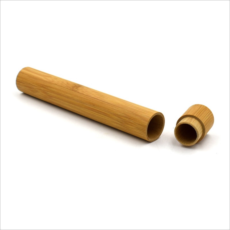 Natural Bamboo Case with Toothbrush