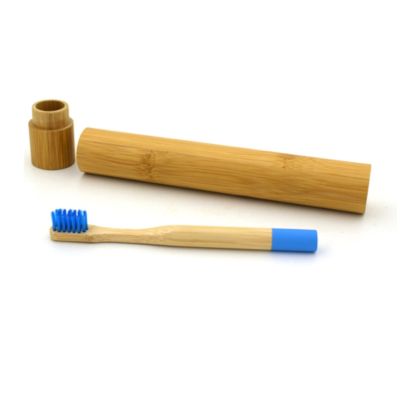 Natural Bamboo Case with Toothbrush