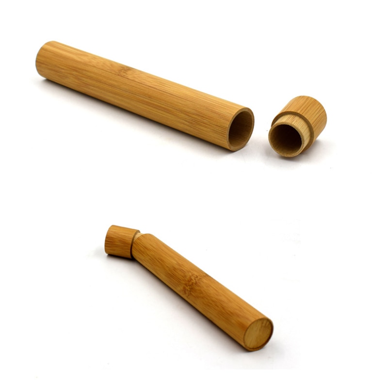 Natural Bamboo Case with Toothbrush