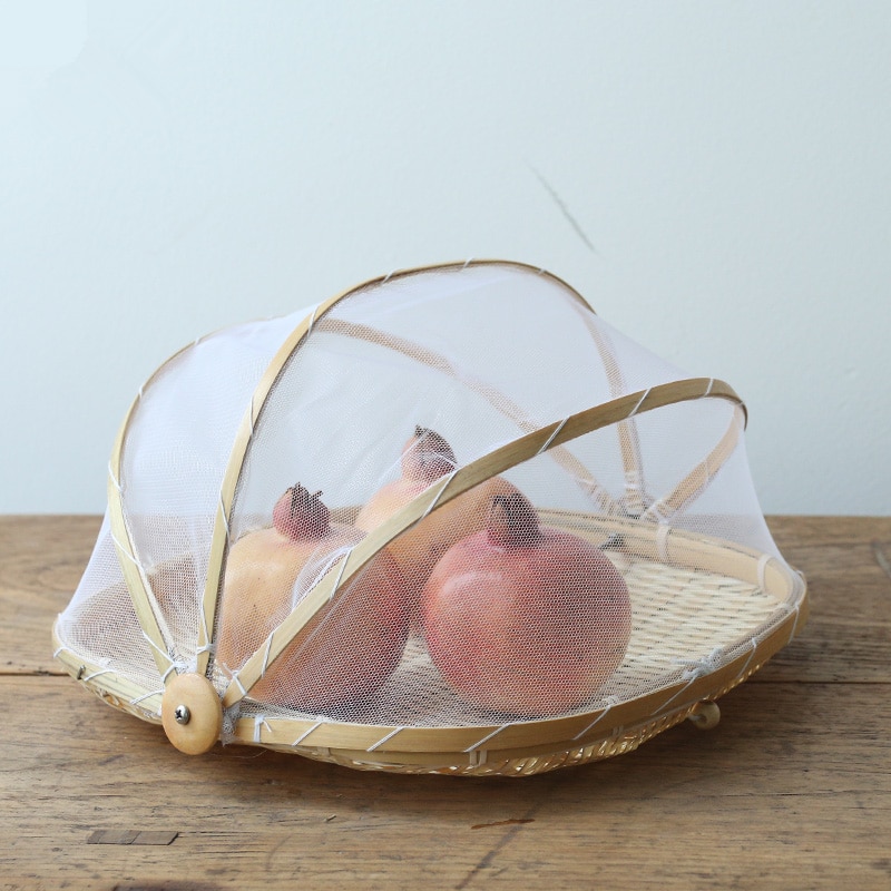 Bamboo Dustproof Food Basket