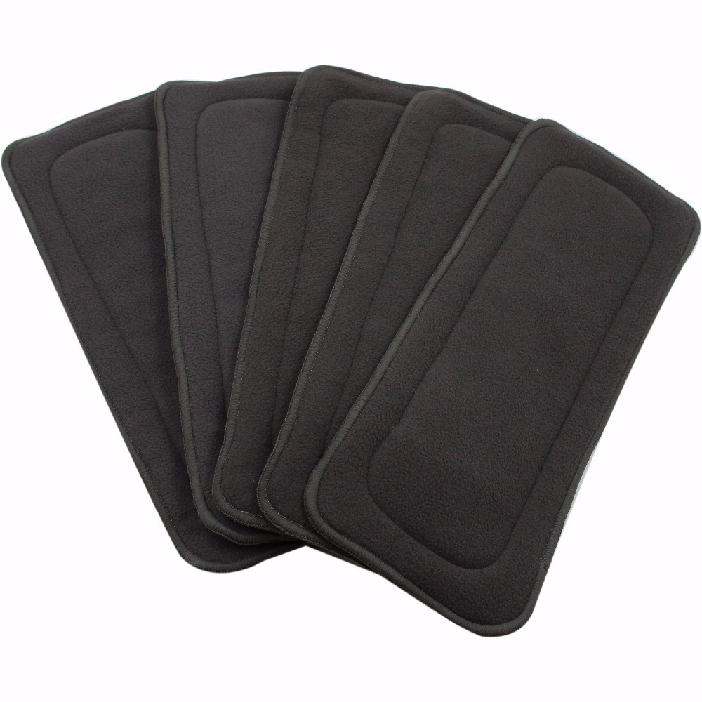 Bamboo Charcoal Diper Washable Inserts Liners 10 pcs Set