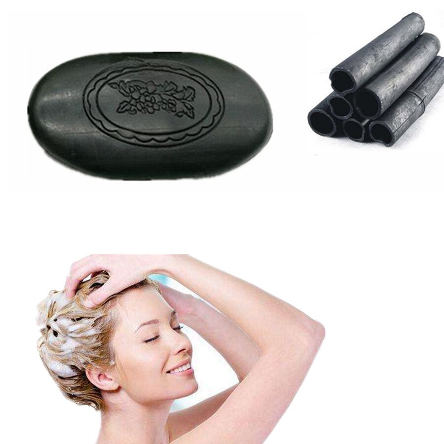 Charcoal Black Bamboo Hair  Soap